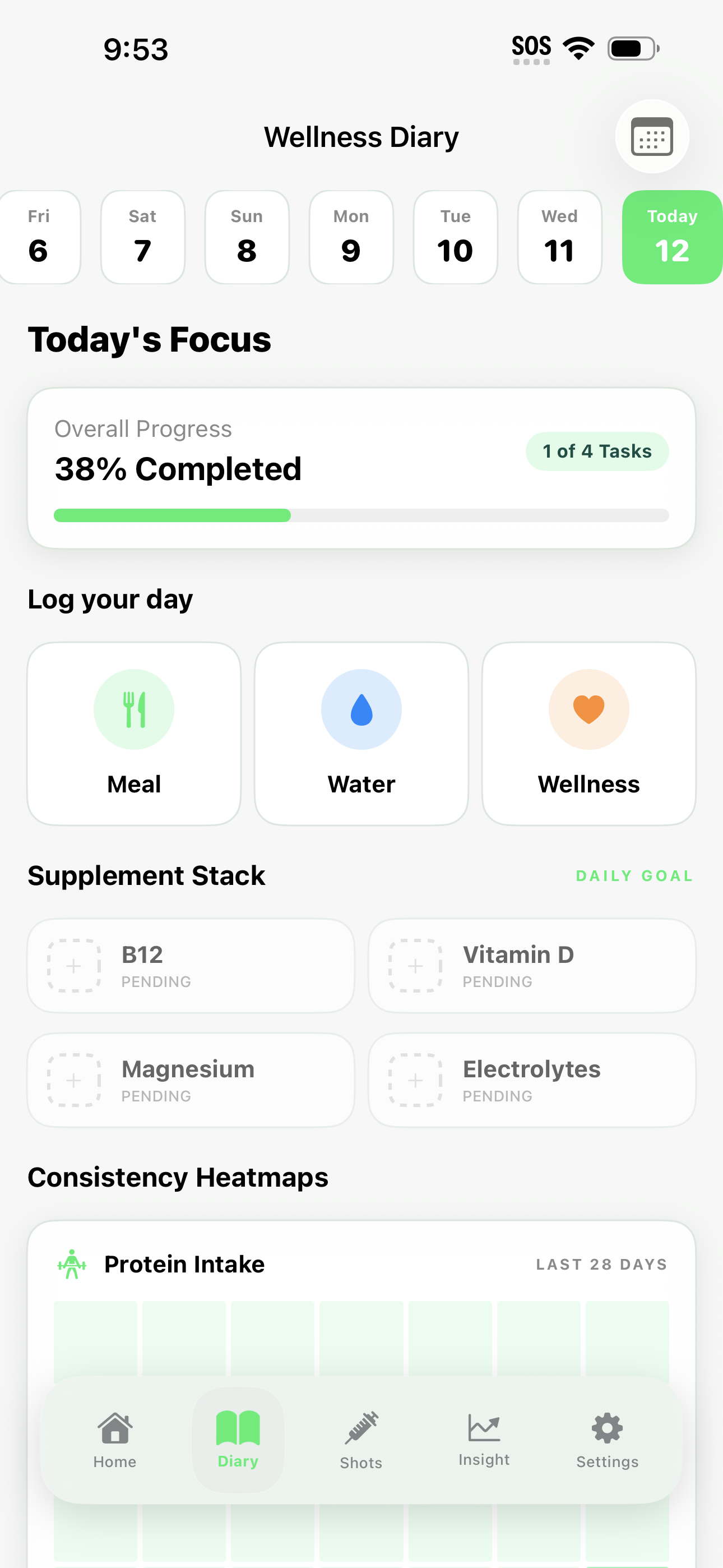 NutriGLP Wellness Diary